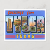 Tyler, Texas Vintage — Cartão-postal das Grandes L