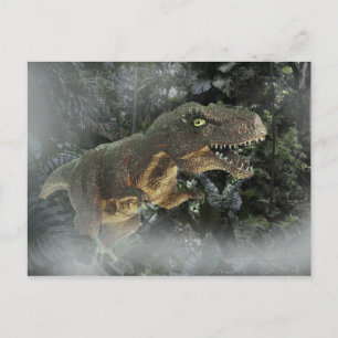 Cartão Postal Tyrannosaurus Rex na Selva.