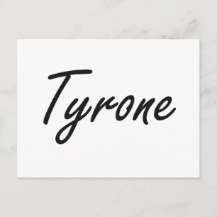 Cartão Postal Tyrone Artístico Name Design