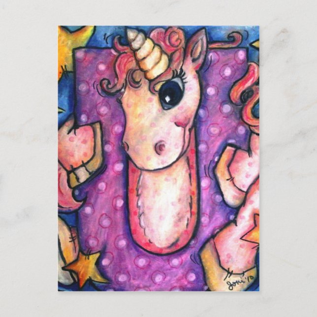 Cartão Postal U é de Unicórnio (Frente)