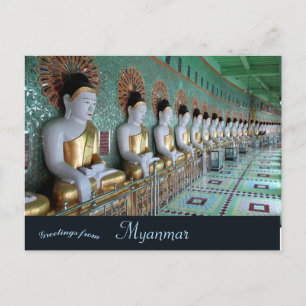 Cartão Postal U Min Thonze Cavernas Sagaando Colinas Mandalay Mi