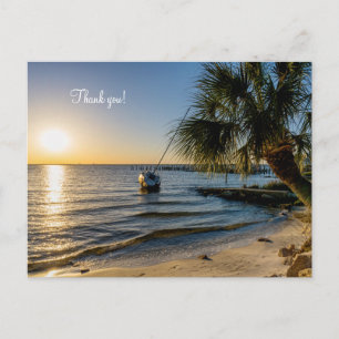 Cartão postal U Obrigado Sunset Árvore Palm Flórid