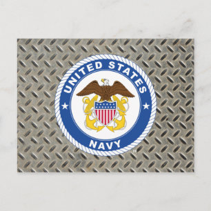 Cartão Postal U.S. Crista do oficial do marinho  