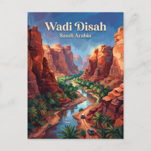 Cartão Postal Uadi Disah Arábia Saudita