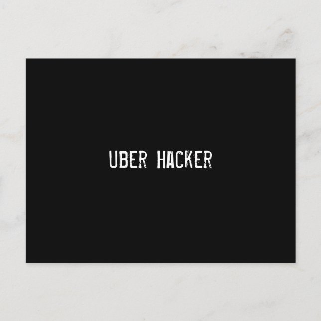 Cartão Postal Uber Hacker (Frente)