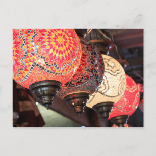 Cartão Postal Uchisar, Colorido, Lâmpadas Mosaico