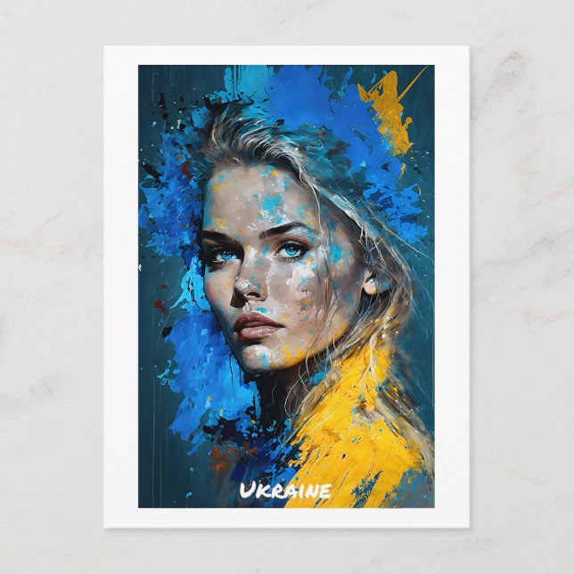 Cartão Postal Ucrânia Cartão-postal - Coleção Mundial de Mulhere (Frente)