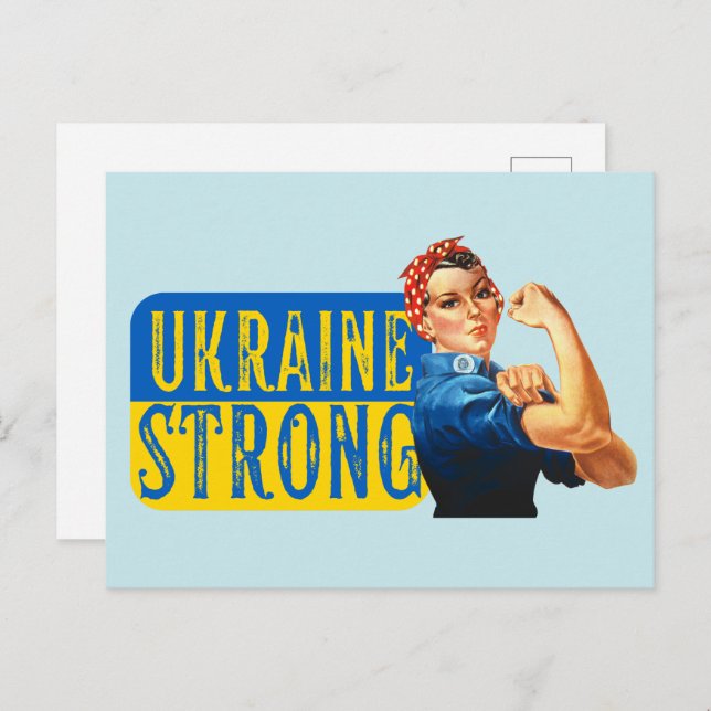 Cartão Postal Ucrânia Forte Rosie the Riveter (Frente/Verso)