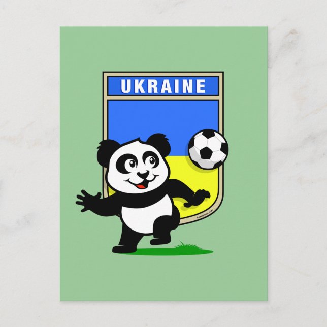 Cartão Postal Ucrânia Futebol Panda (Frente)