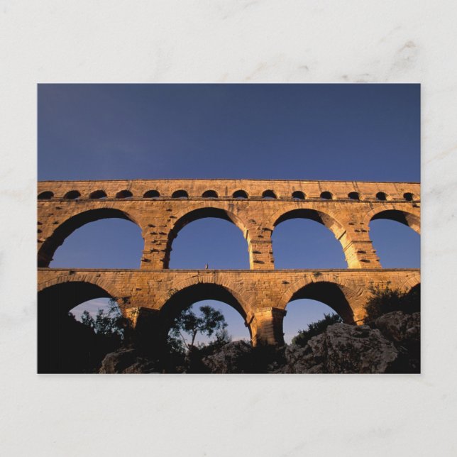 Cartão Postal UE, França, Provença, Gard, Pont du Gard. romano (Frente)