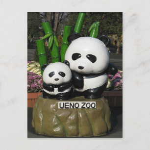 Cartão Postal Ueno Zoo Panda Sinal