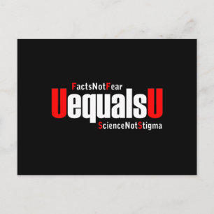 Cartão Postal UEqualsU Fatos sobre HIV, não Medo Ciência, não Es