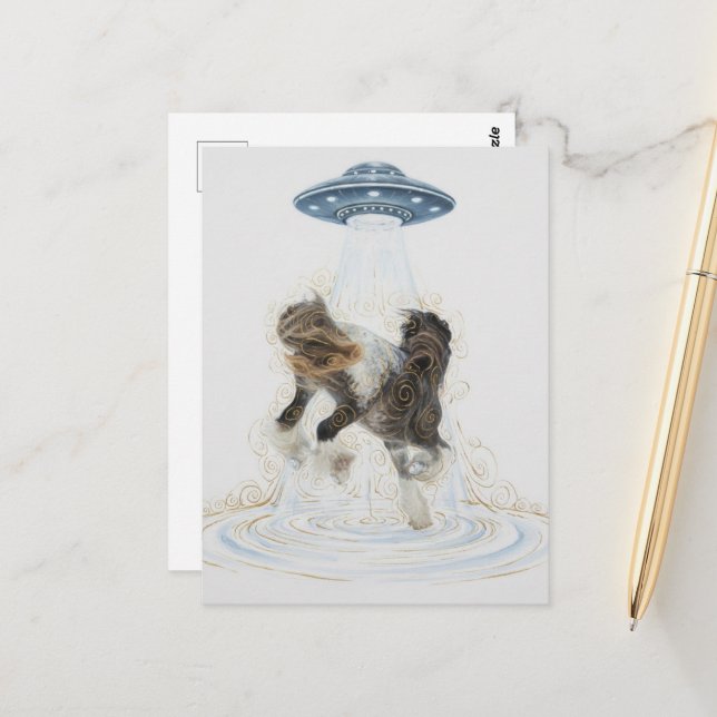 Cartão Postal UFO picking up a Gorgeous Horse (Frente/Verso In Situ)