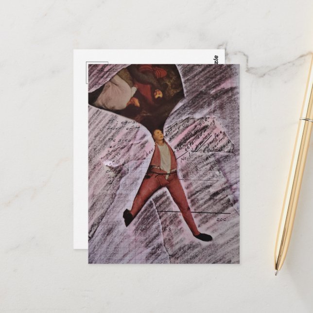 Cartão Postal Ugh MAth Mixed Media Collage (Frente/Verso In Situ)