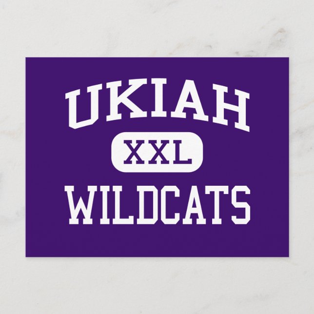 Cartão Postal Ukiah - Wildcats - Segundo grau - Ukiah California (Frente)