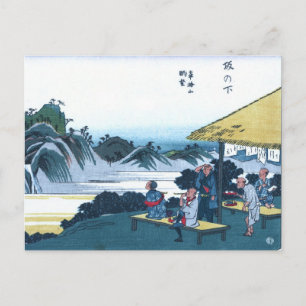 Cartão Postal Ukiyo-e japonês da Montanha Fudesute
