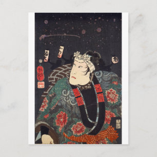 Cartão Postal ukiyoe - Bombeiro - n.º 03 Kawarasaki Gonjūrō -