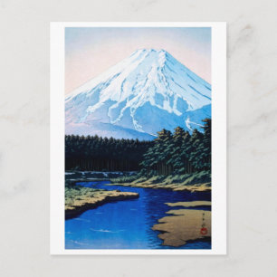 Cartão Postal ukiyoe [hasui] A12 Monte Fuji de Oshino