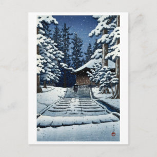 Cartão Postal ukiyoe [hasui] A14 Konjikido em Hiraizumi