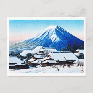 Cartão Postal ukiyoe [hasui] A22 Céu Limpo após Neve em Yo...