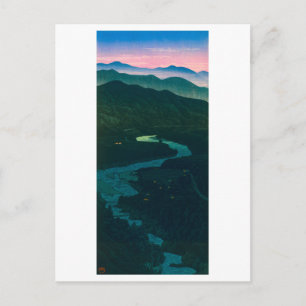 Cartão Postal ukiyoe hasui Nº58 Passo de Ioritani em Etchu