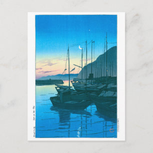 Cartão Postal ukiyoe - hasui - nº 16 da manhã em Beppu -