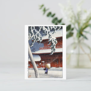 Cartão Postal ukiyoe hasui n04 Templo Zōjō-ji em Shiba
