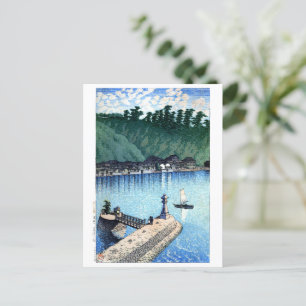 Cartão Postal ukiyoe hasui n12 Mihogaseki, Izumo