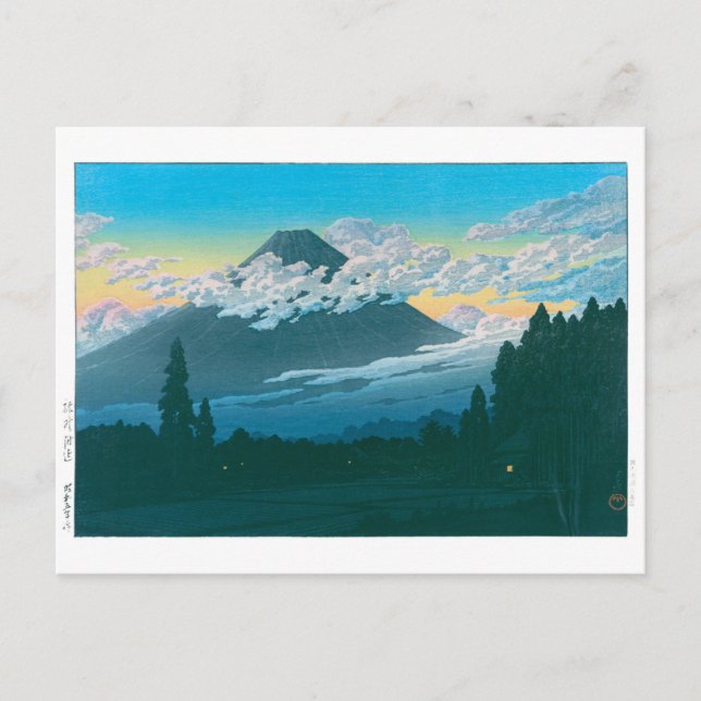 Cartão Postal ukiyoe - hasui - No.29 Próximo de Susono - (Frente)