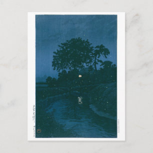 Cartão Postal ukiyoe - hasui - No.45 Minuma River em Omiya -