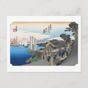 Cartão Postal ukiyoe Hiroshige Nº01 Shinagawa