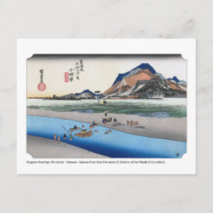 Cartão Postal ukiyoe - Hiroshige - No.09-1 Odawara -