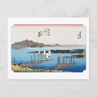 Cartão Postal ukiyoe Hiroshige No.18 Ejiri