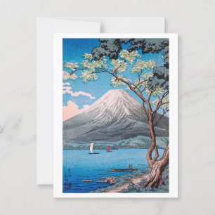 Cartão Postal ukiyoe [komei] Monte Fuji do lago Yamanaka