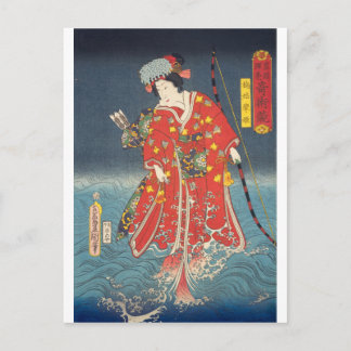 Cartão Postal ukiyoe - Toyokuni - n.o 24 Kusunoki Koma hime -