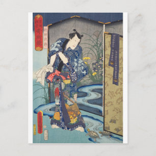 Cartão Postal ukiyoe - Toyokuni - No.29 Matoda Jirō -