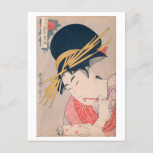 Cartão Postal Ukiyoe [Utamaro] beldades 017
