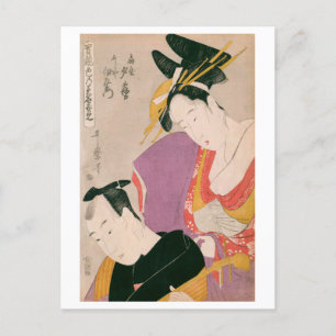 Cartão Postal Ukiyoe [Utamaro] beleza 007