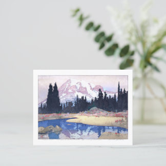 Cartão Postal ukiyoe - Yoshida - 07 - Monte Rainier -