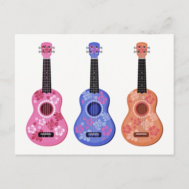 Cartão postal Ukuleles (Frente)