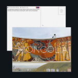 Cartão Postal Ulaanbaatar, Mongolia Travel Postcard<br><div class="desc">Send this beautiful postcard to your loved ones featuring a socialist-realist mosaic at the Zaisan Memorial depicts scenes of Mongol-Soviet friendship and military history overlooking the modern skyline of Ulaanbaatar.</div>