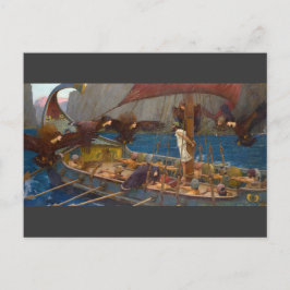 Cartão Postal Ulisses e as Sirens por J.W. Waterhouse