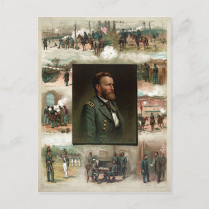 Cartão Postal Ulisses S. Grant de West Point para Appomattox