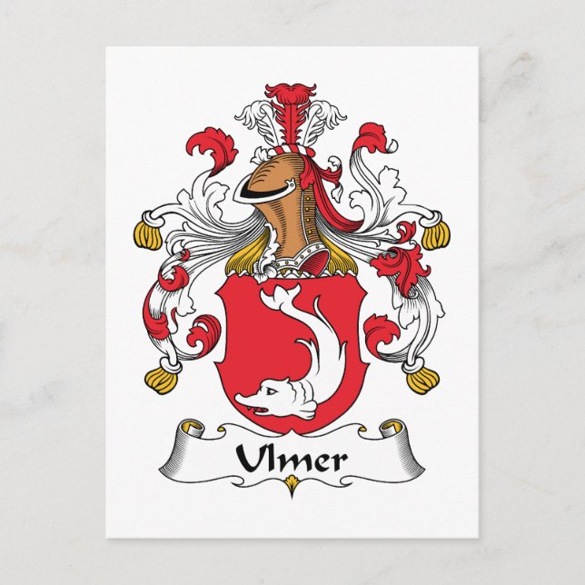 Cartão Postal Ulmer Family Crest (Frente)