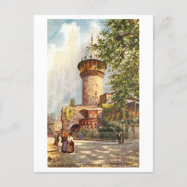 Cartão Postal Ulrepforte antiga em Koln, Alemanha (Frente)