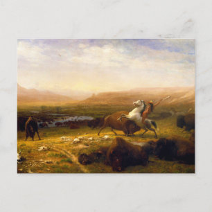 Cartão Postal Última de Buffalo por Albert Bierstadt (1888)