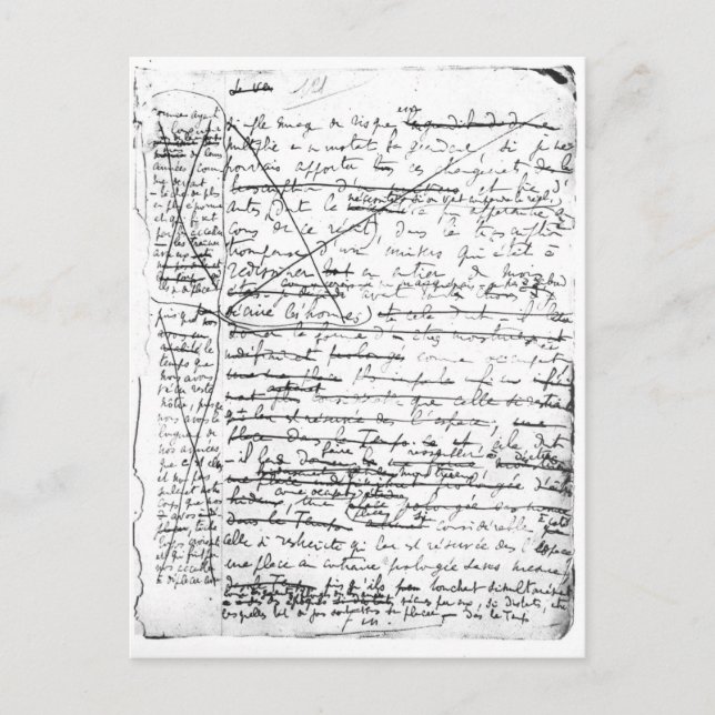 Cartão Postal Última página da "A la Recherche du Temps Perdu" (Frente)