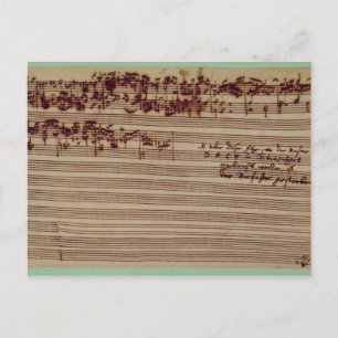 Cartão Postal Última página da Arte da Fuga, 1740