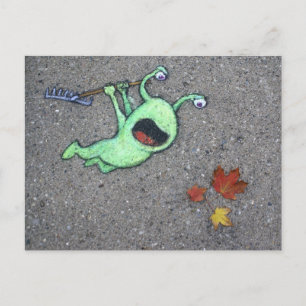 Cartão Postal últimas folhas do outono