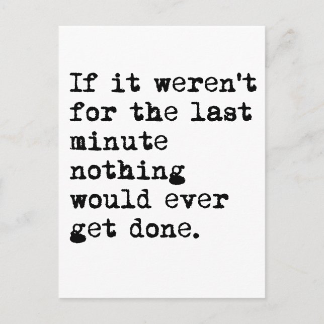 Cartão Postal Último Minuto (Frente)